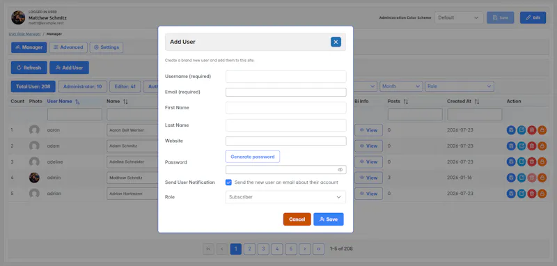WP EQ Web Role Manager screenshot 7