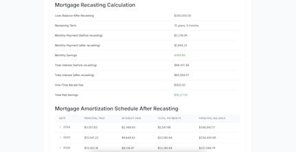 Mortgage Recast Calculator gallery image