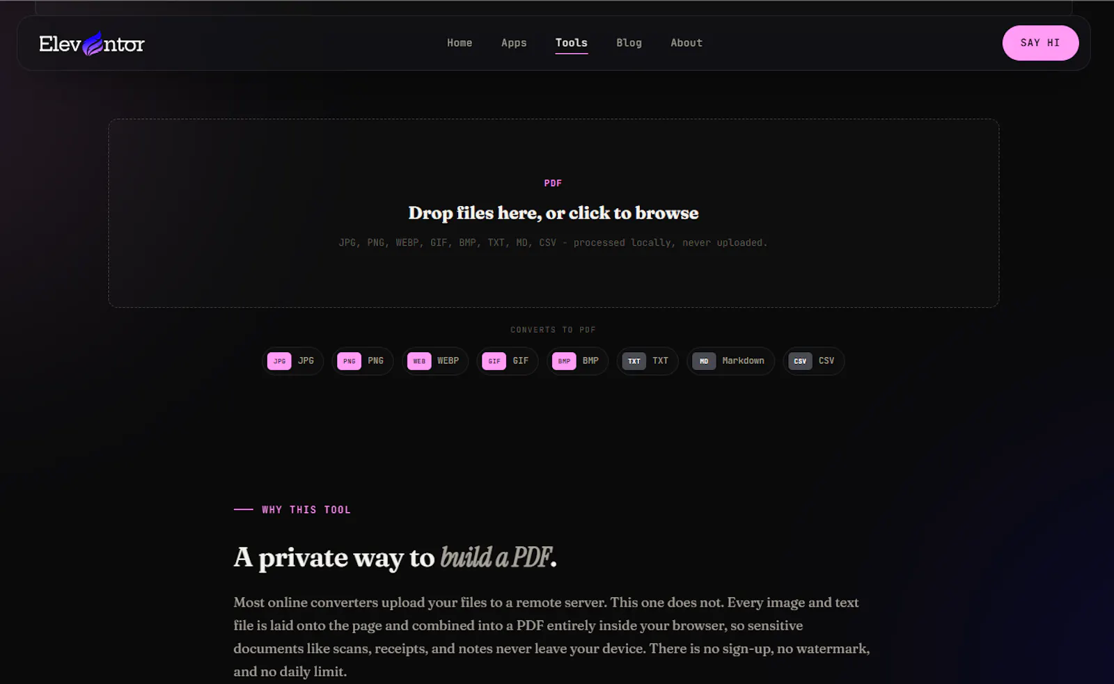 Eleventor Design Web Tools screenshot 3