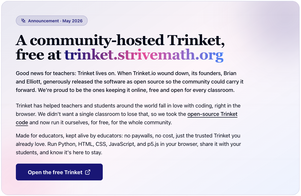 Trinket.io now openSource!  gallery image