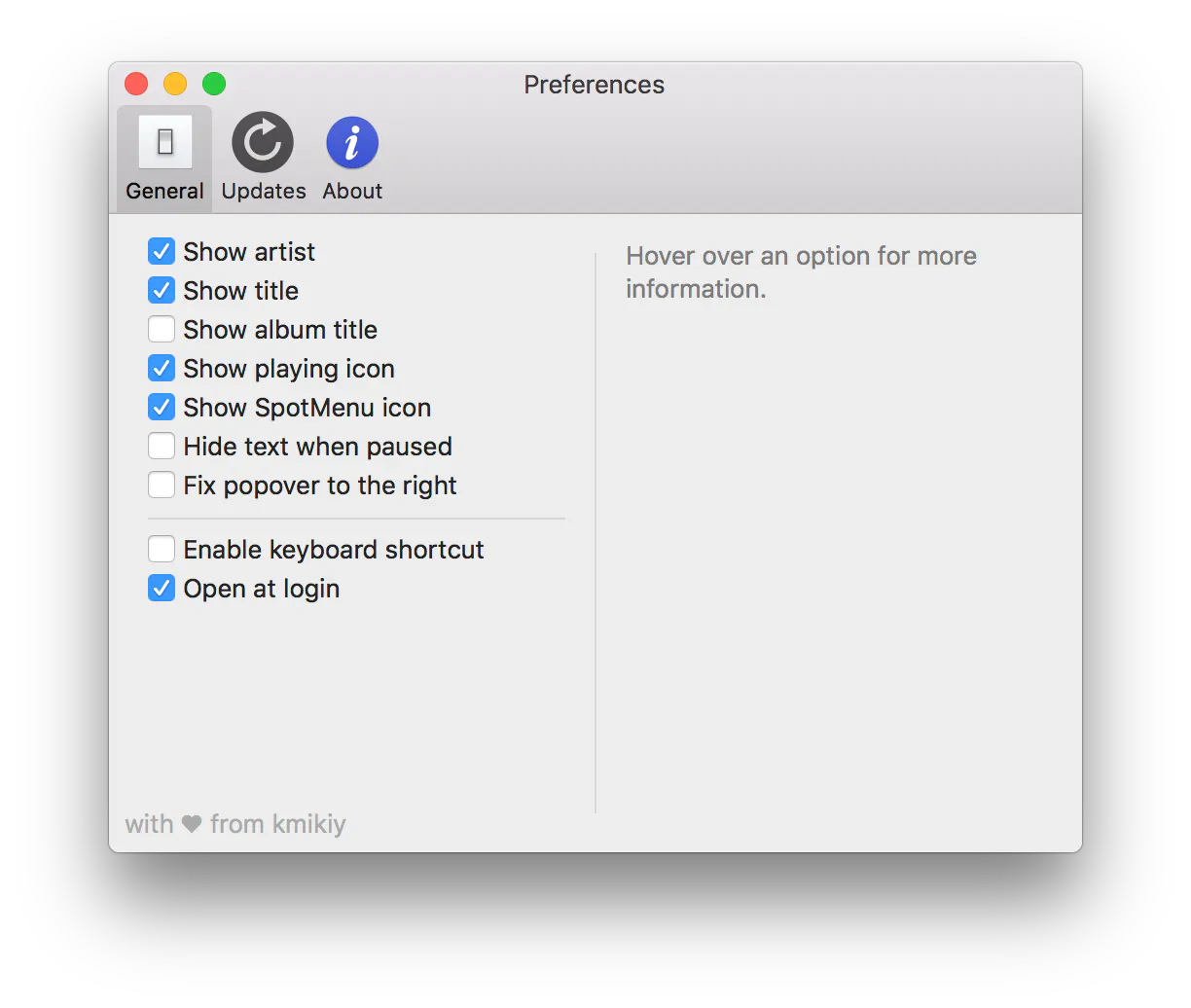 SpotMenu Image