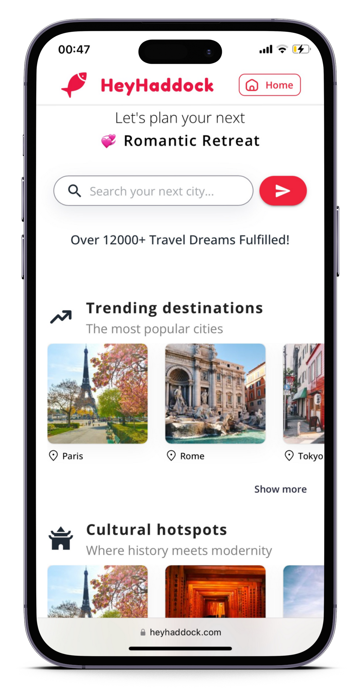 startuptile HeyHaddock-Make travel planning quick & easy with your AI travel guide