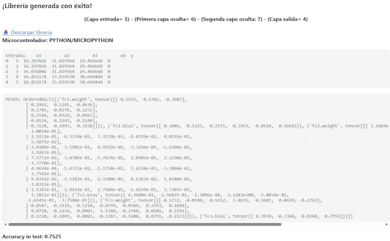 IA Generador neural network library screenshot 3