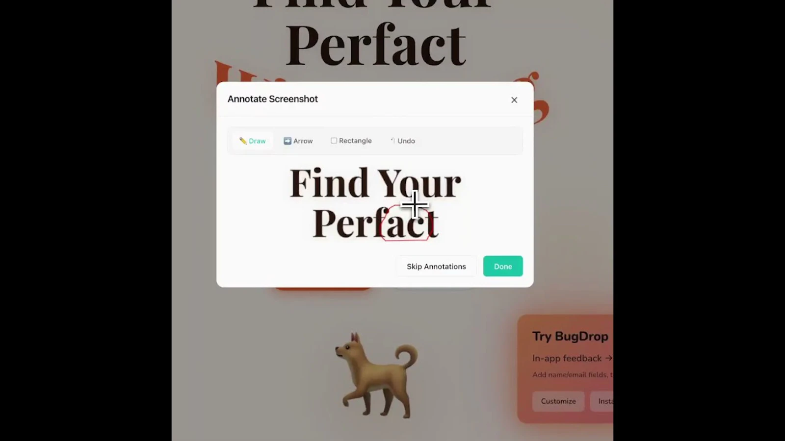 BugDrop screenshot 1 (video preview)