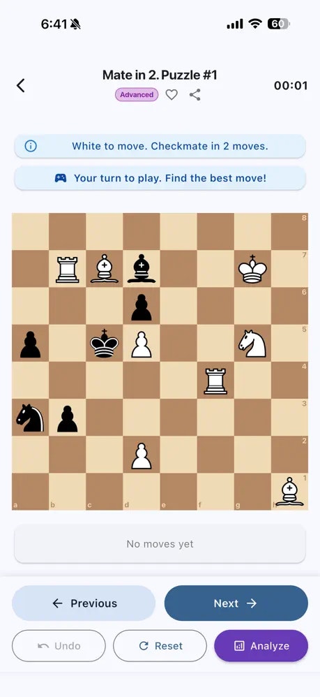 Chess Puzzle Pro - Screenshot 2 showing product features and functionality