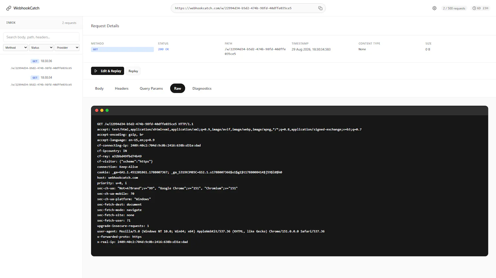 WebhookCatch screenshot 3