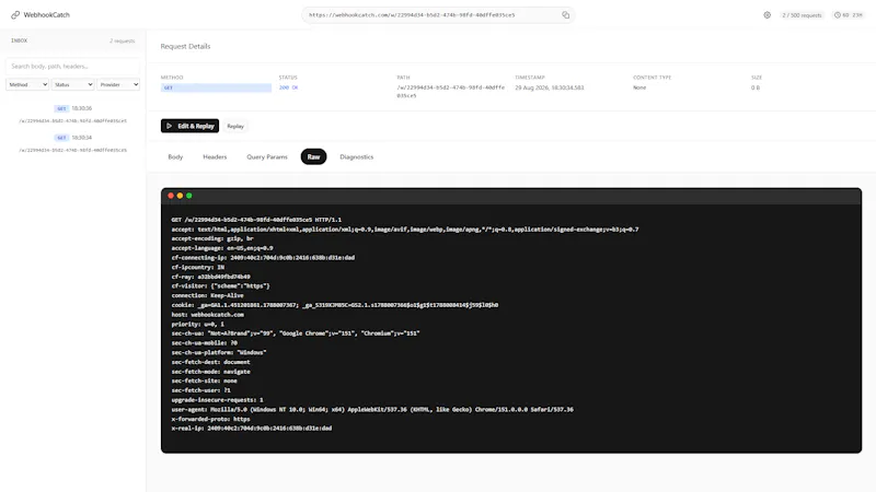 WebhookCatch screenshot 3