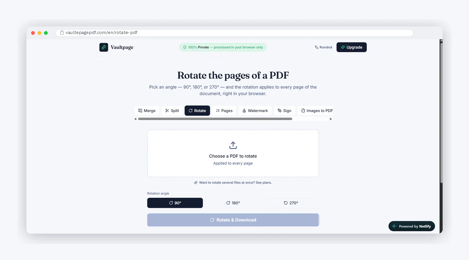 Vaultpage — 8 PDF tools. 100% Private gallery image