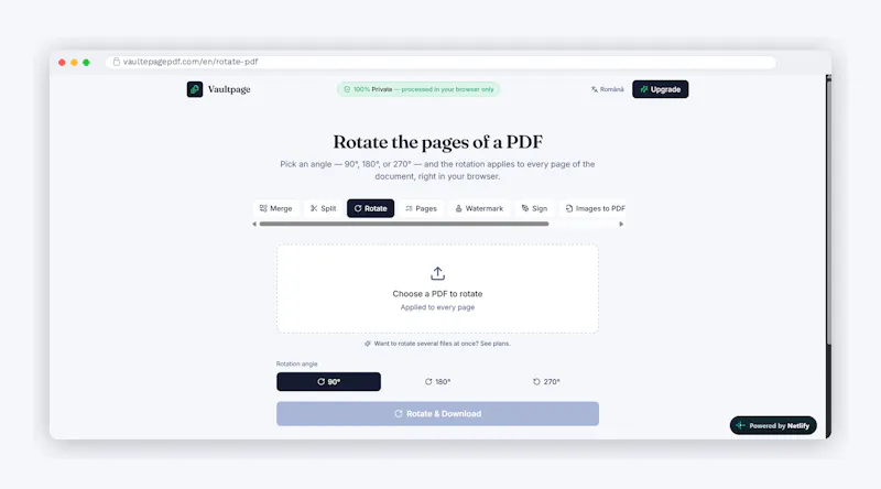 Vaultpage — 8 PDF tools. 100% Private screenshot 4