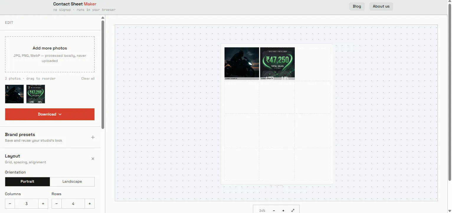 Contact Sheet Maker - in few clicks gallery image