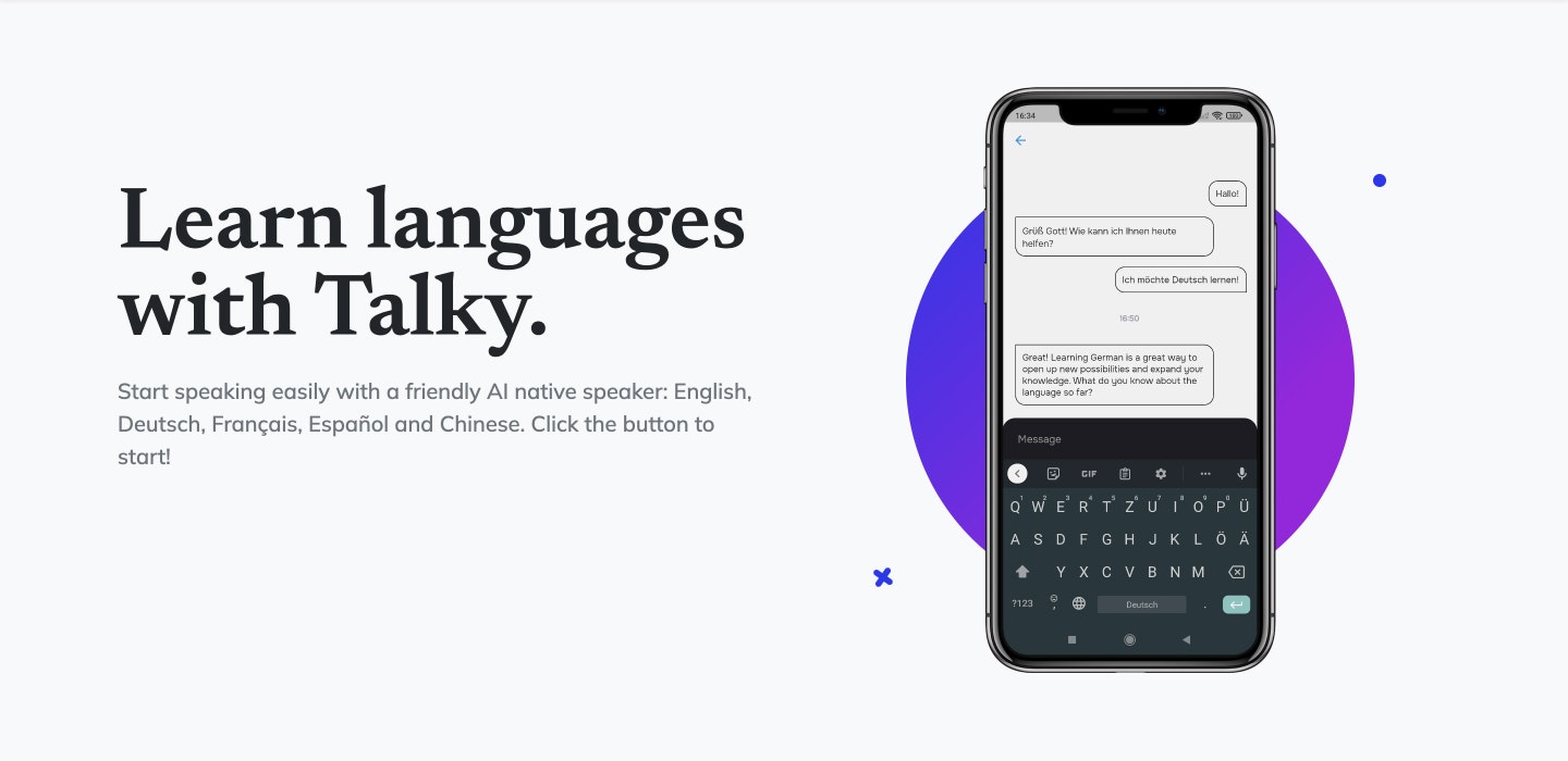 startuptile T4lky-AI language tutor