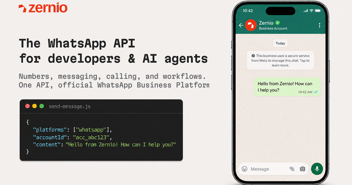 Zernio WhatsApp API