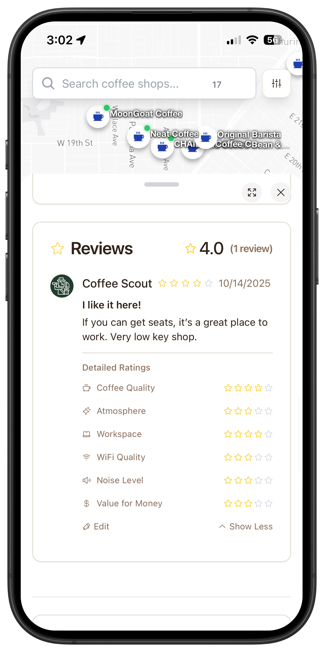 Coffee Scouters™ - Screenshot 2 showing product features and functionality