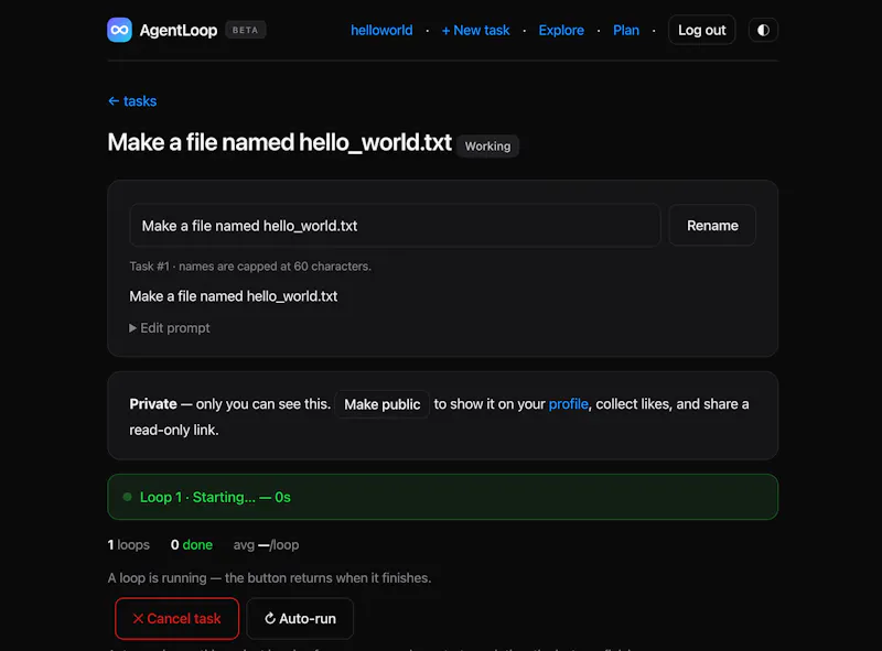 Agent Loop screenshot 1
