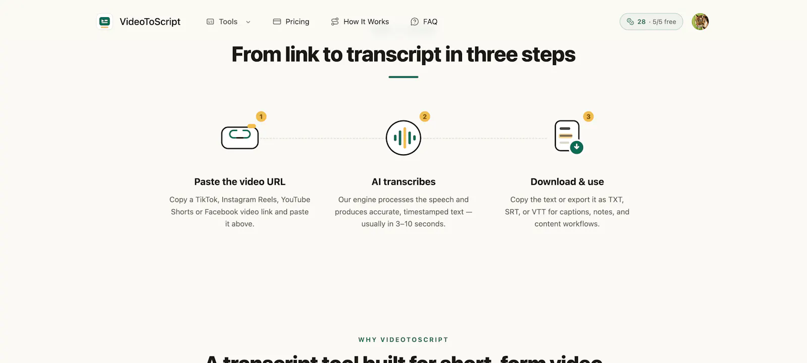 VideoToScript screenshot 2
