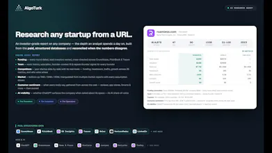 AlgoTurk - Research Agent for Startups gallery image