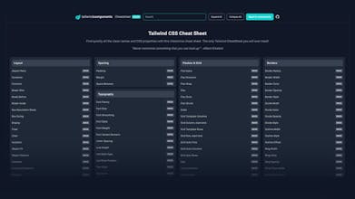 Tailwind CSS Cheat Sheet gallery image