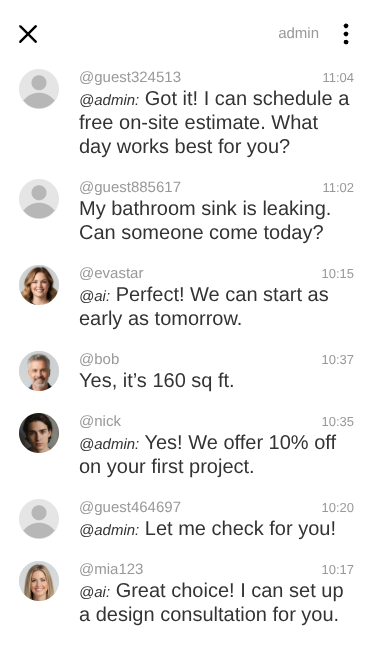 Account & AI Chat Widgets gallery image