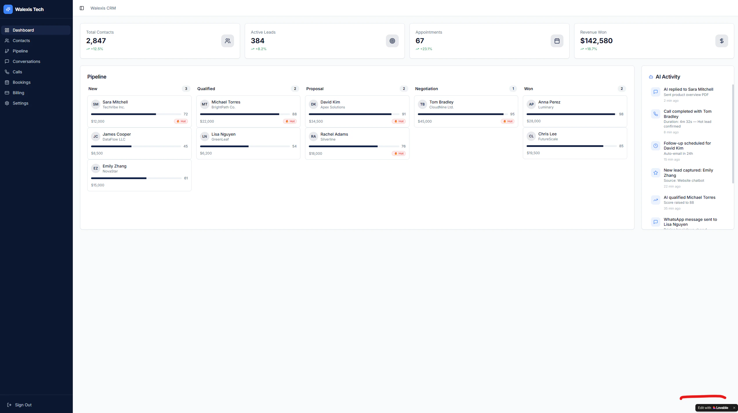 Walexis AI - Custom AI Sales System logo
