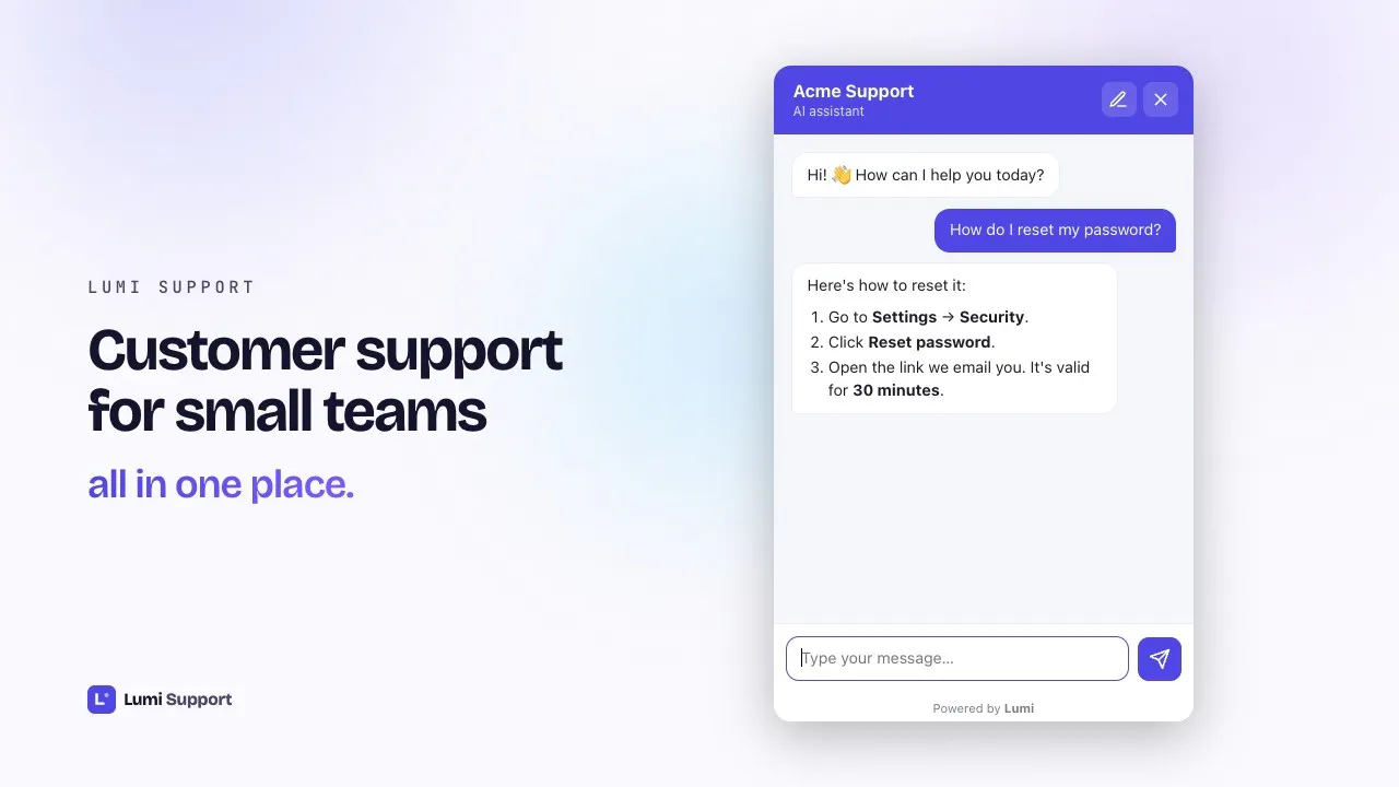 Lumi Support gallery image