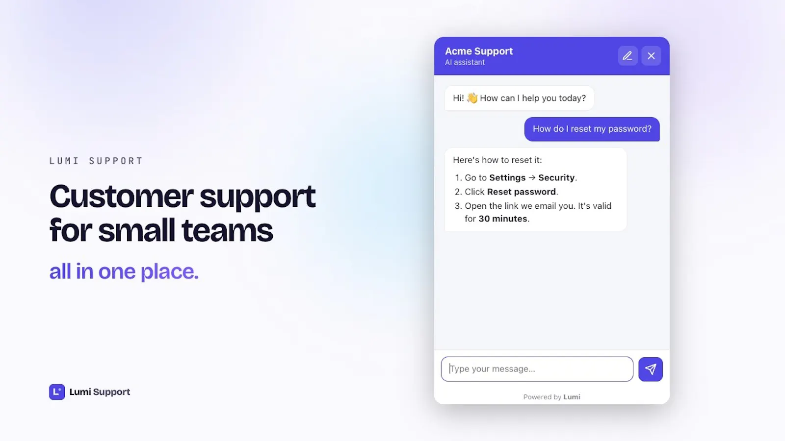 Lumi Support screenshot 1 (video preview)