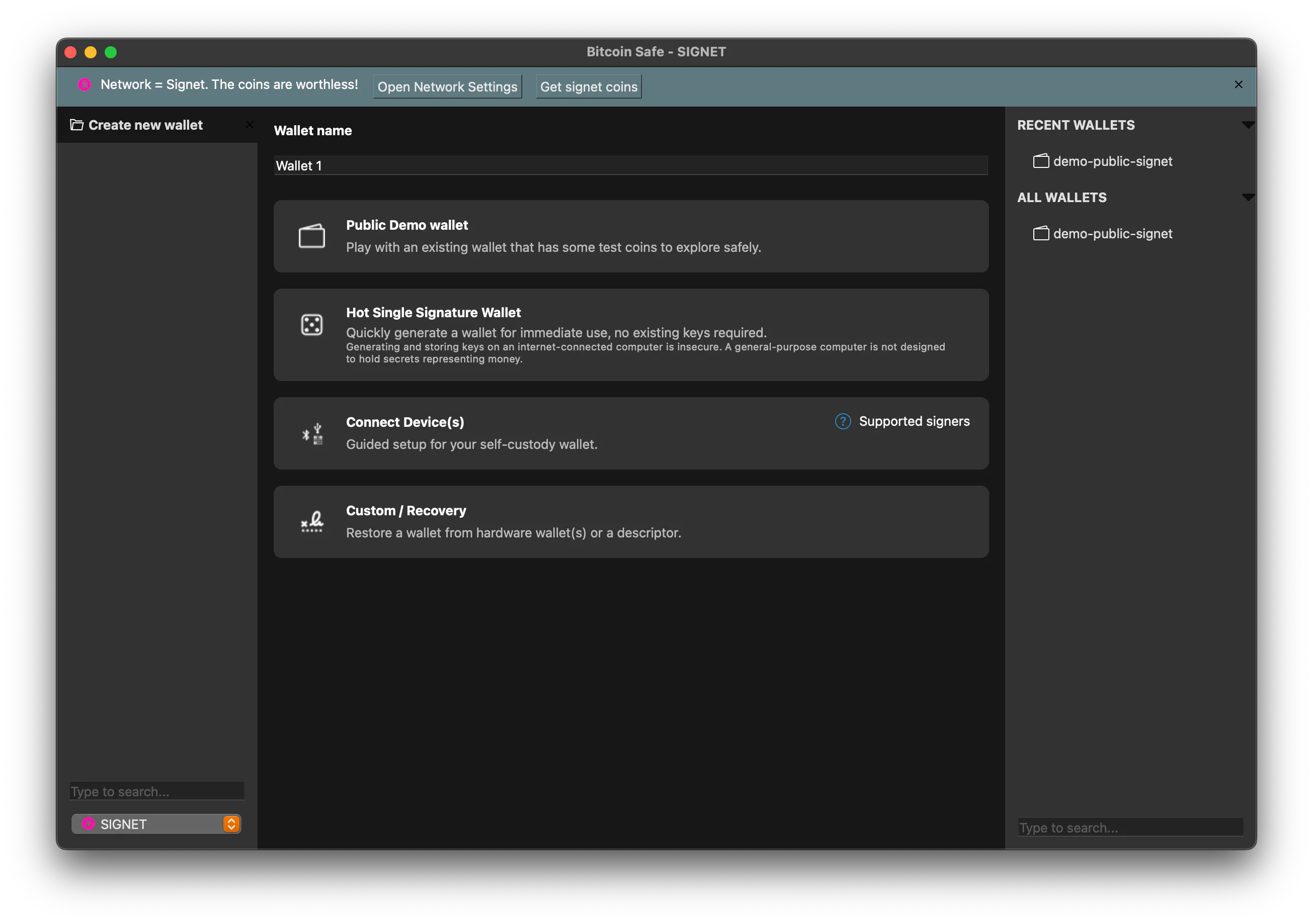 Bitcoin-Safe Desktop Wallet (FOSS) gallery image