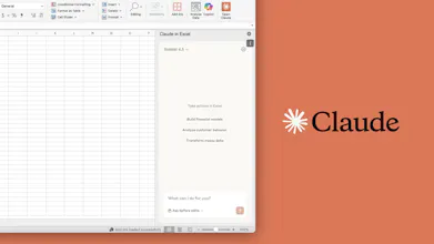 Excel 中的 Claude 畫廊圖片