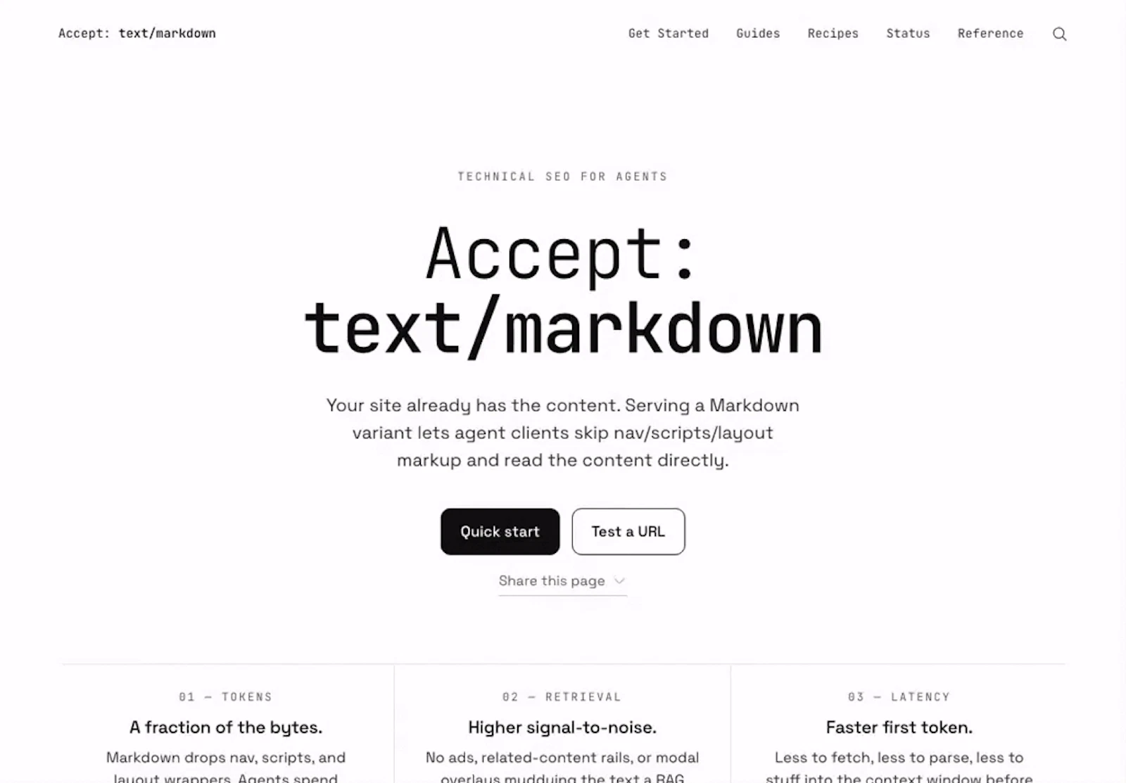 Serve Markdown to LLMs via Accept Header screenshot 1 (video preview)