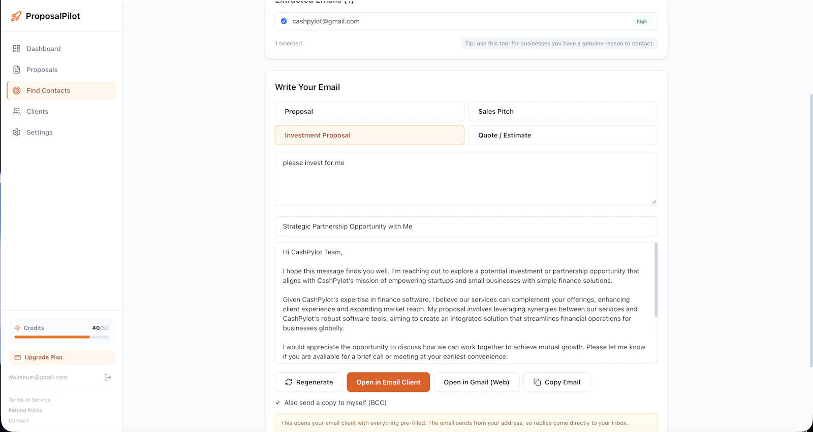 ProposalPilot screenshot 2