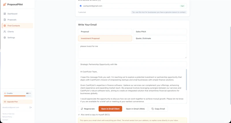 ProposalPilot screenshot 2