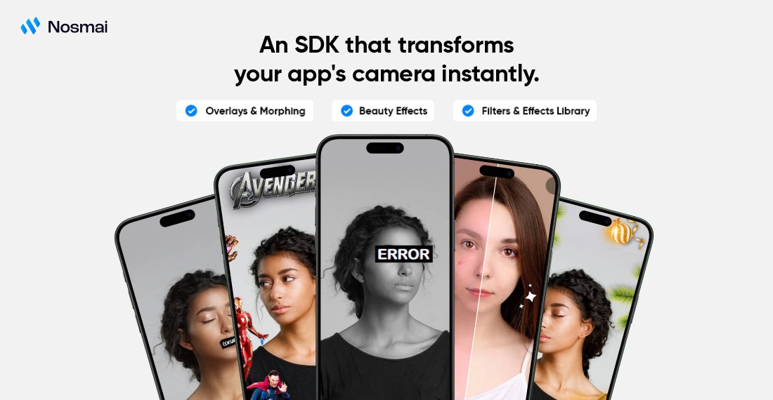Nosmai-Tiktok ve Snapchat tarzı filtreler - Filtreler, Efektler ve Güzellik Araçları ile Kamera SDK medya 1