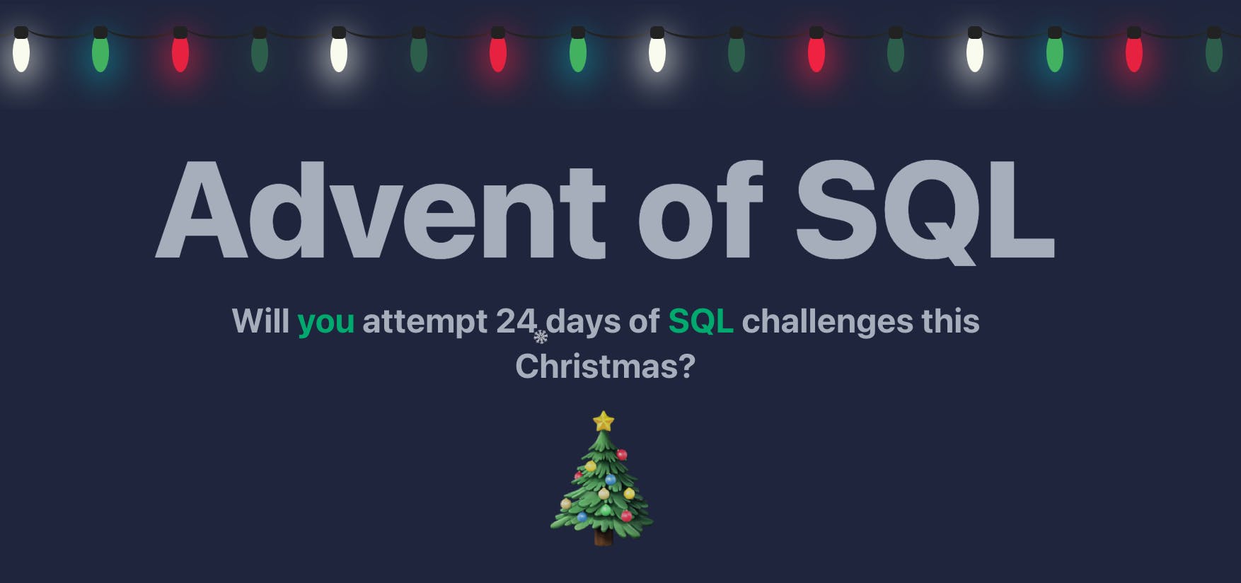 Advent of SQL media 1