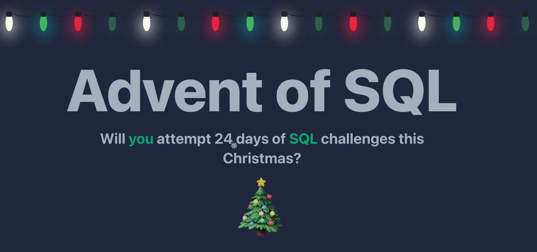 SQLの出現 - 2024年12月に24日のSQLパズルメディア1