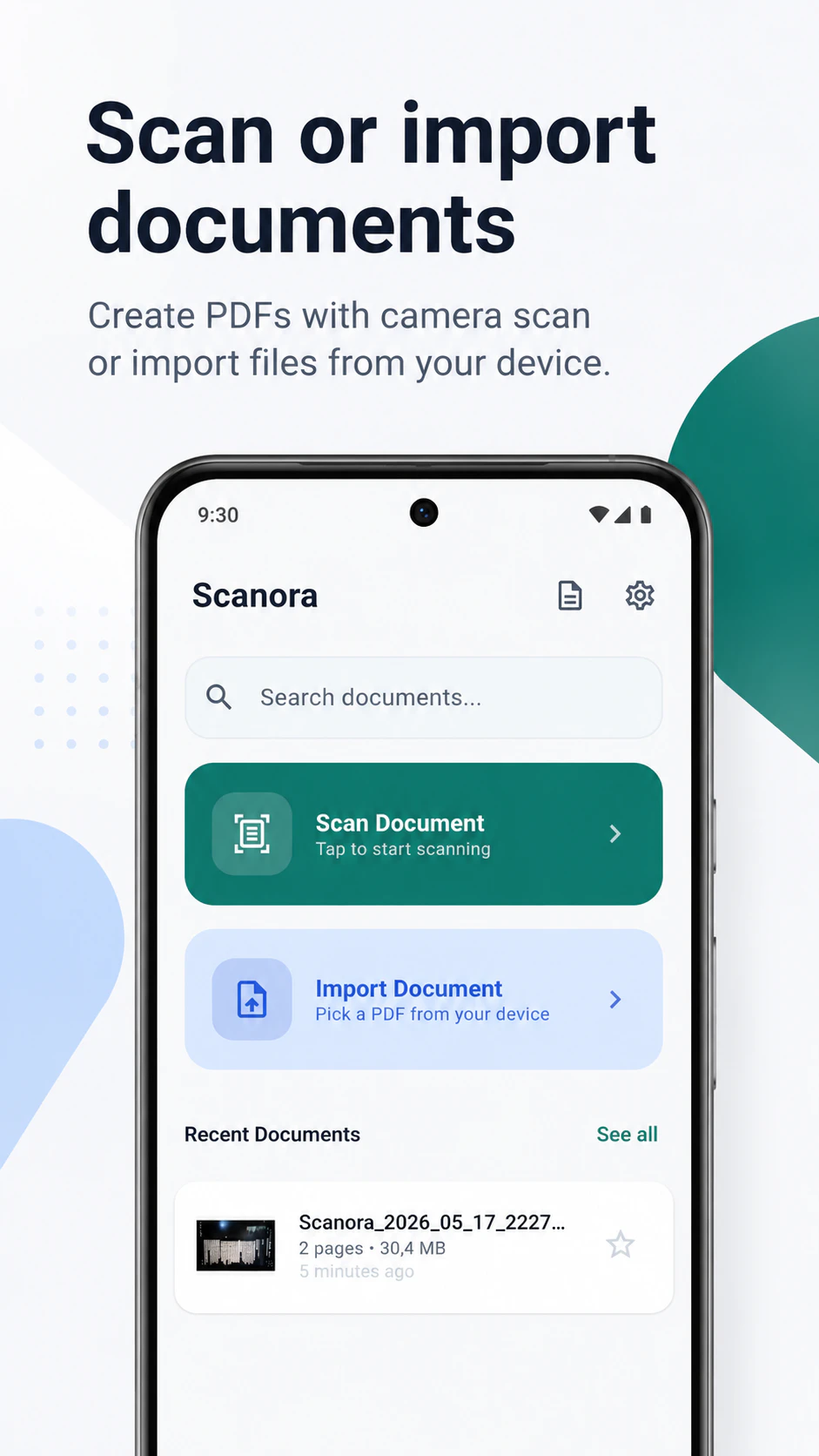 Scanora: PDF Scanner & Reader screenshot 2
