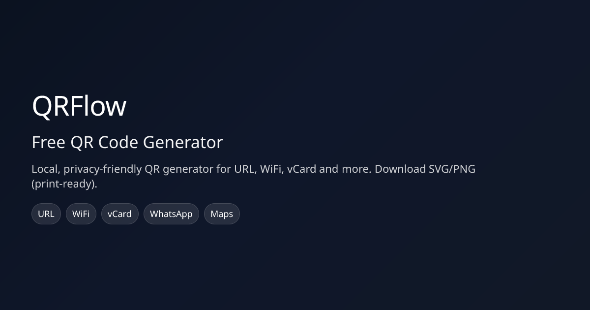 QRFlow - Screenshot 2 showing product features and functionality