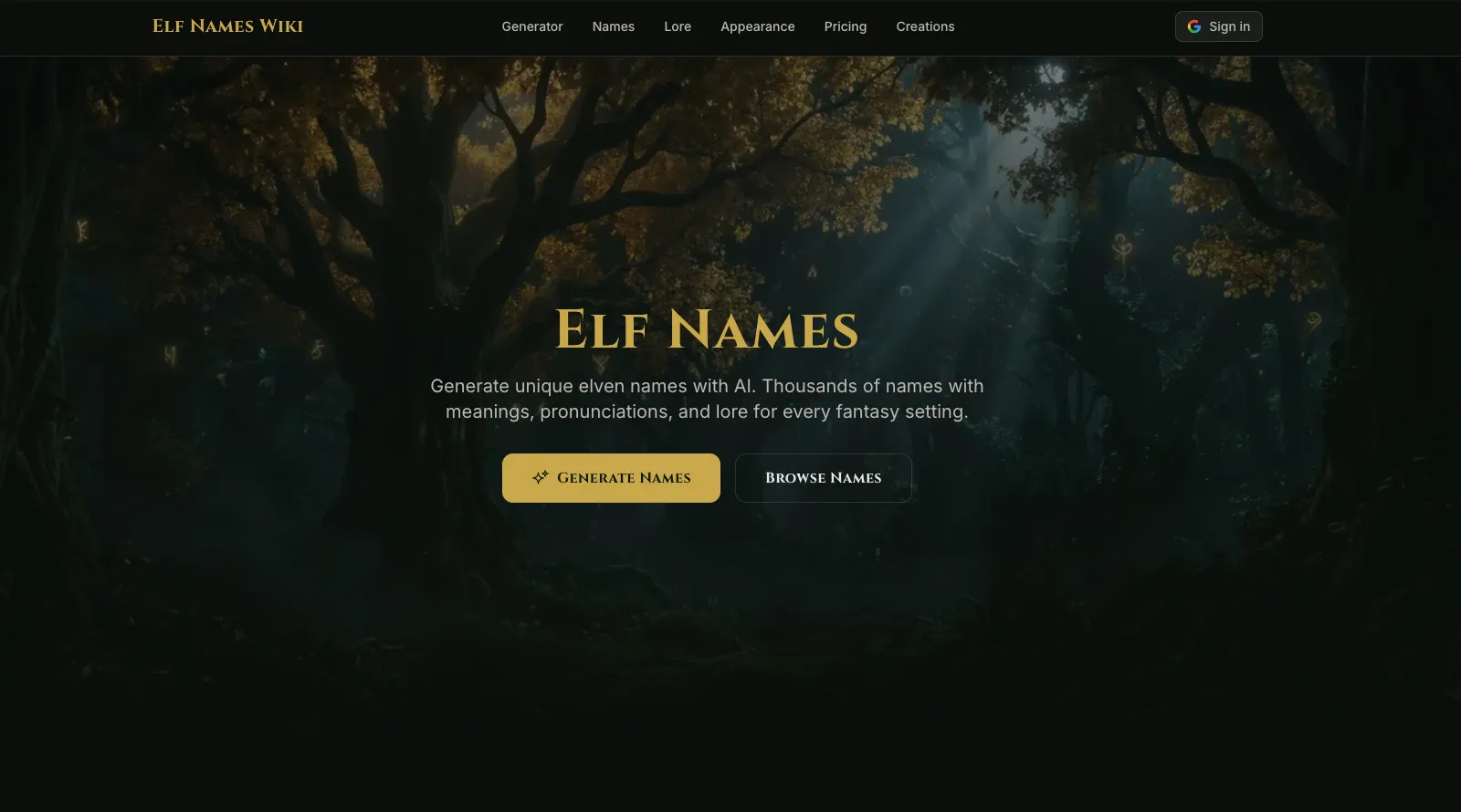 Elf Names Wiki gallery image