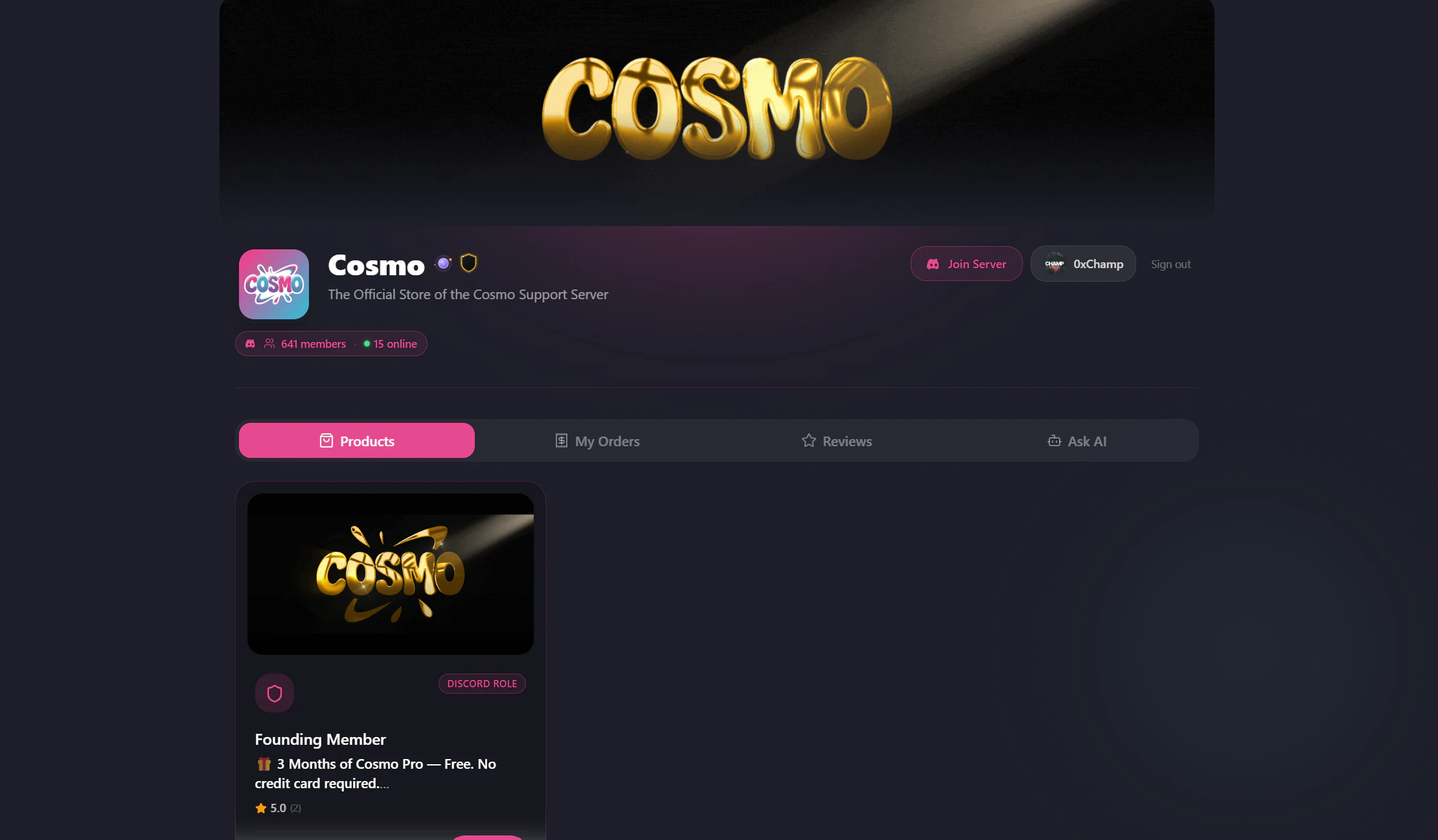 Cosmo — Ecom for Discord 截图 3