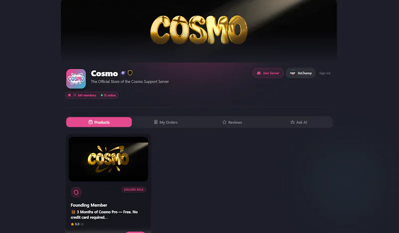 Cosmo — Ecom for Discord screenshot 4