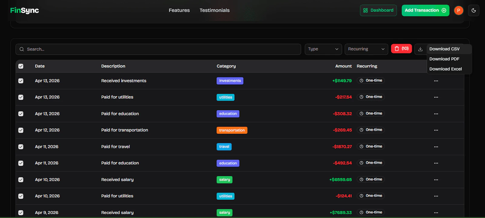 FinSync screenshot 4