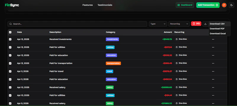 FinSync screenshot 4