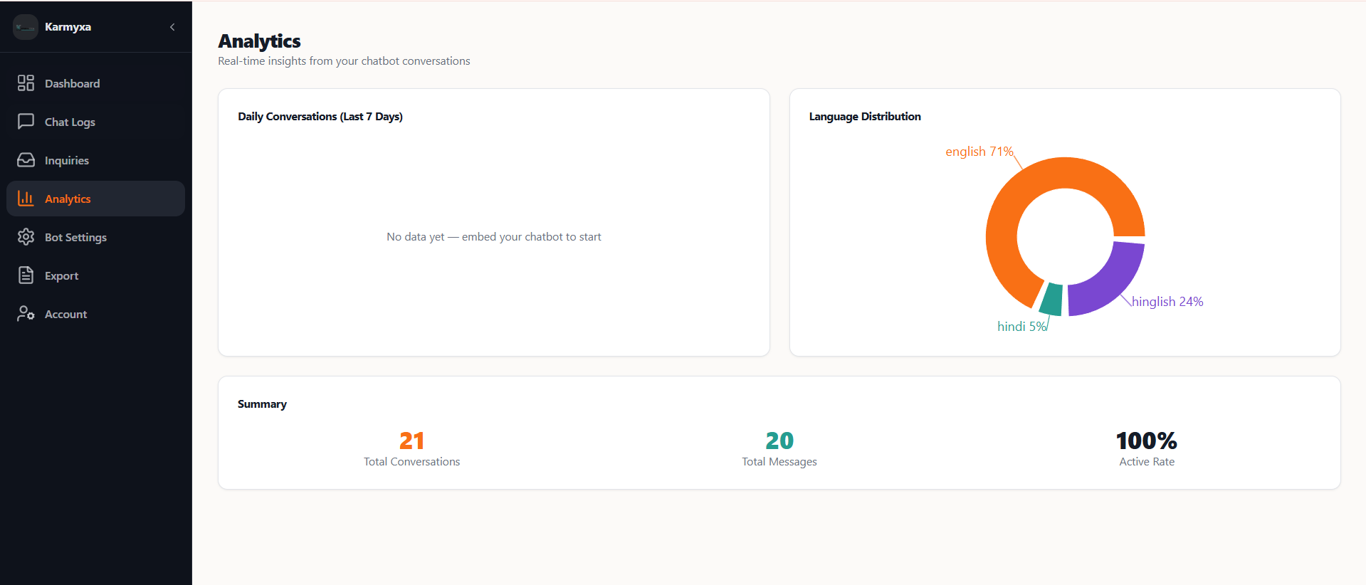Karmyxa - AI Chatbot for businesses gallery image