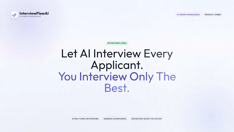 InterviewFlowAI screenshot 1 (video preview)