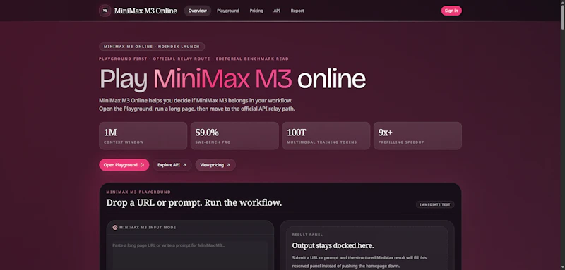 MiniMax M3 Online screenshot 1