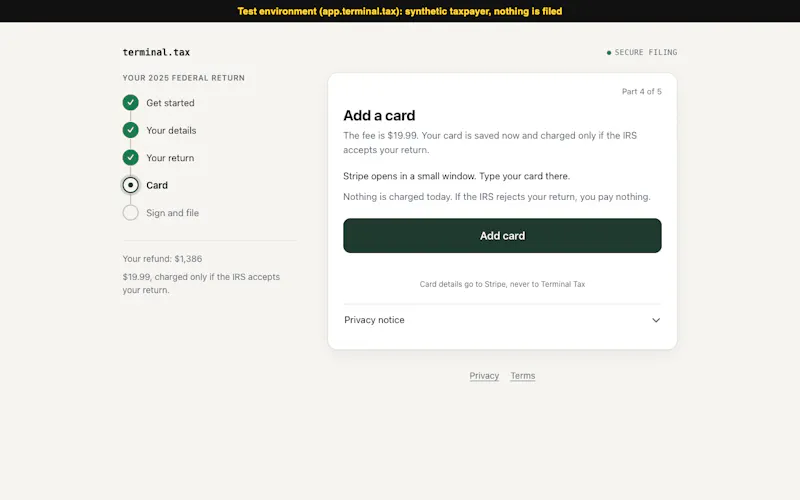 Terminal Tax screenshot 3