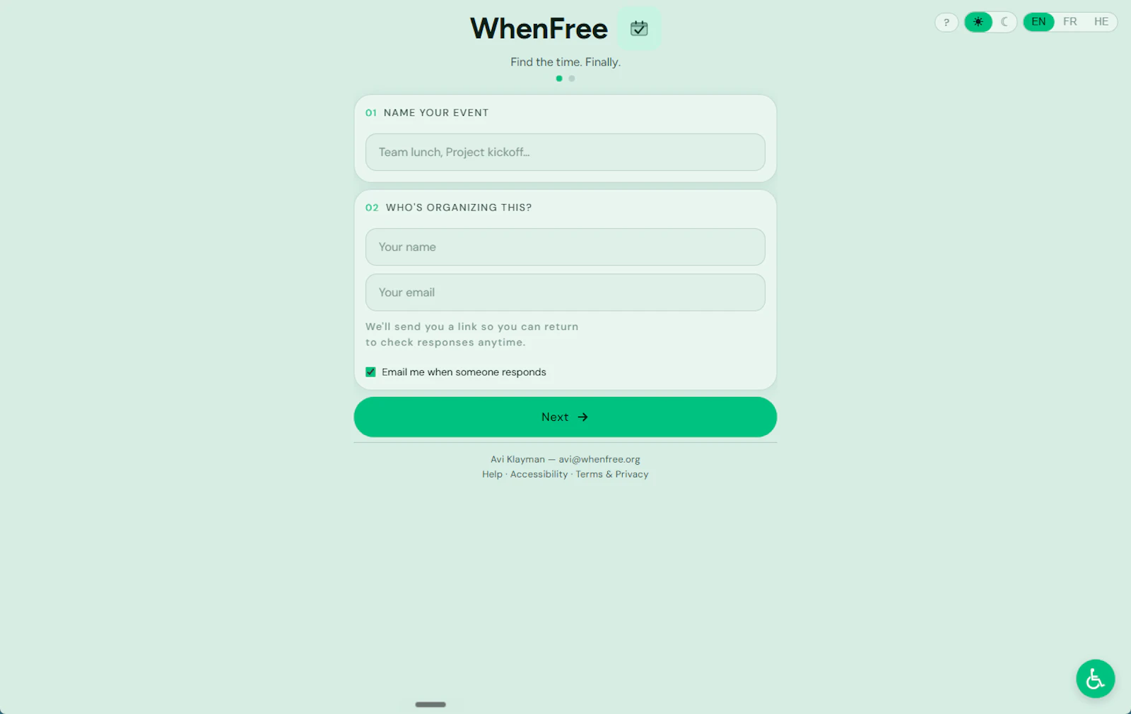WhenFree screenshot 1