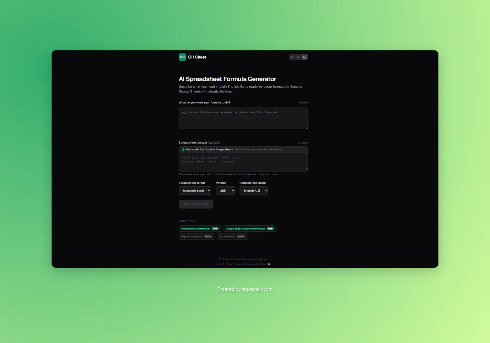 OH Sheet screenshot 2