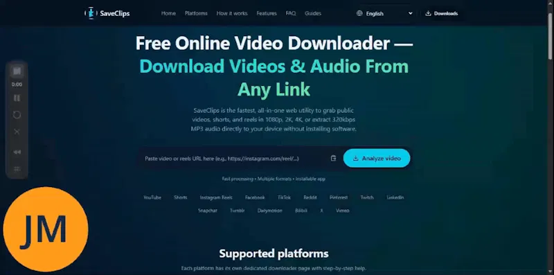 SaveClips screenshot 1 (video preview)