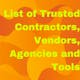 LETA's List of Contractors and Tools