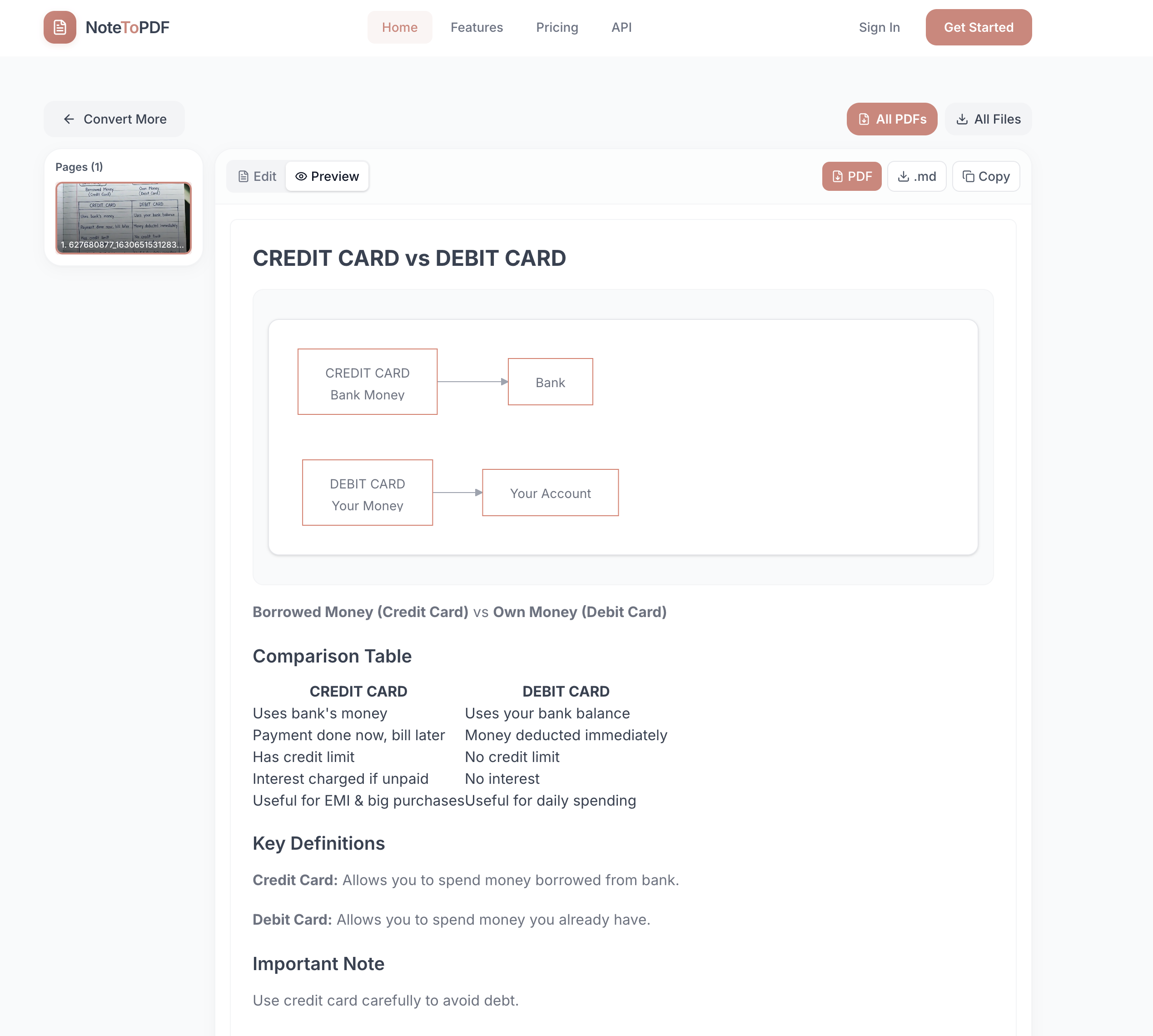 NoteToPDF - Screenshot 2 showing product features and functionality