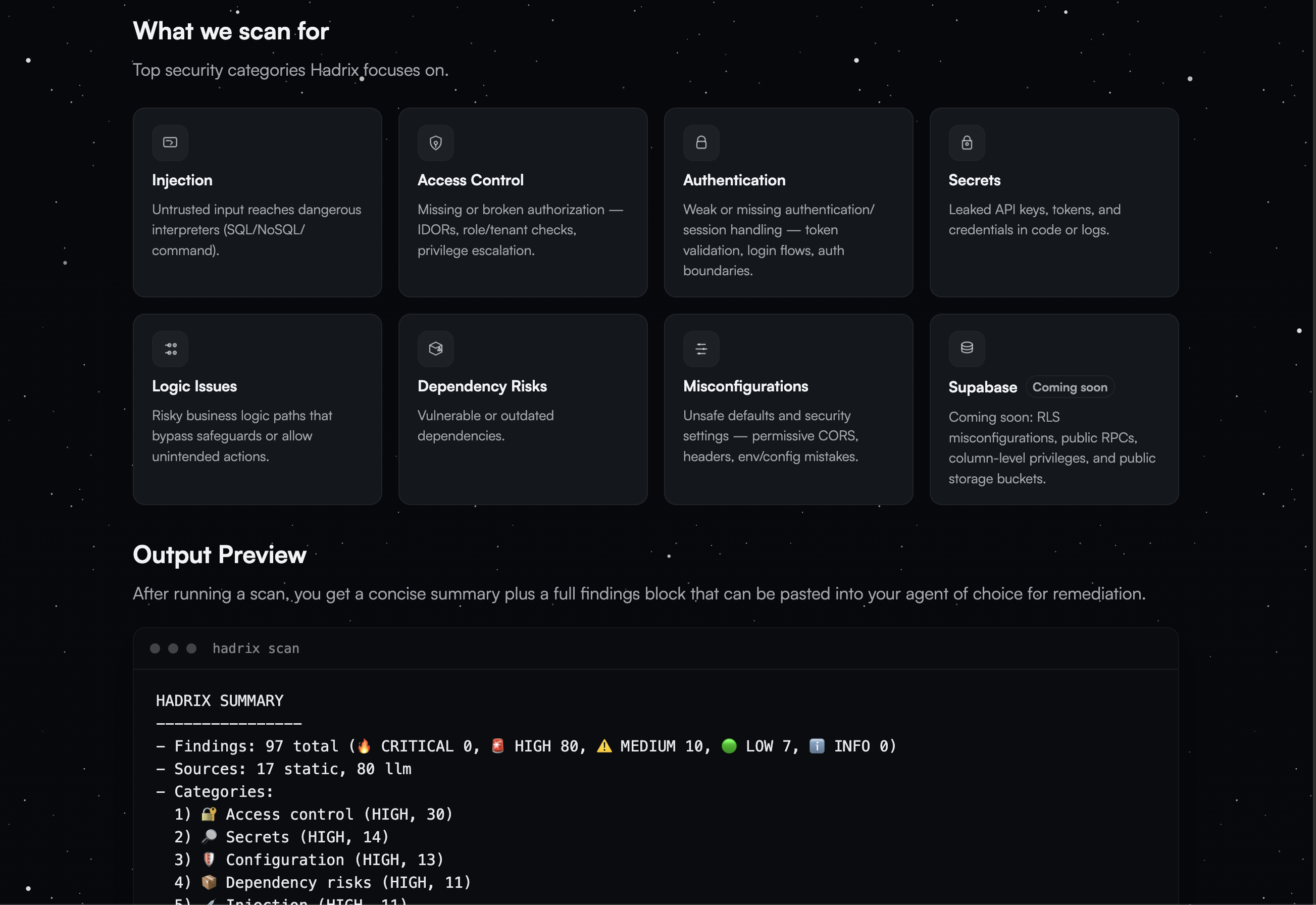 Hadrix - Screenshot 4 showing product features and functionality